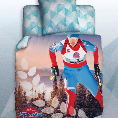 Детский 1,5 спальный комплект постельного белья "Biathlon" Sport "Unison Teens" Биоматин