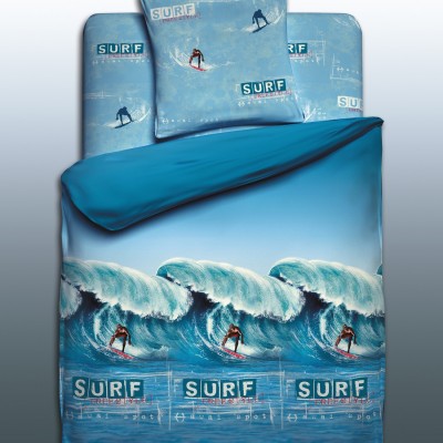 Детский 1,5 спальный комплект постельного белья "Surfer"  "Unison Teens" Биоматин